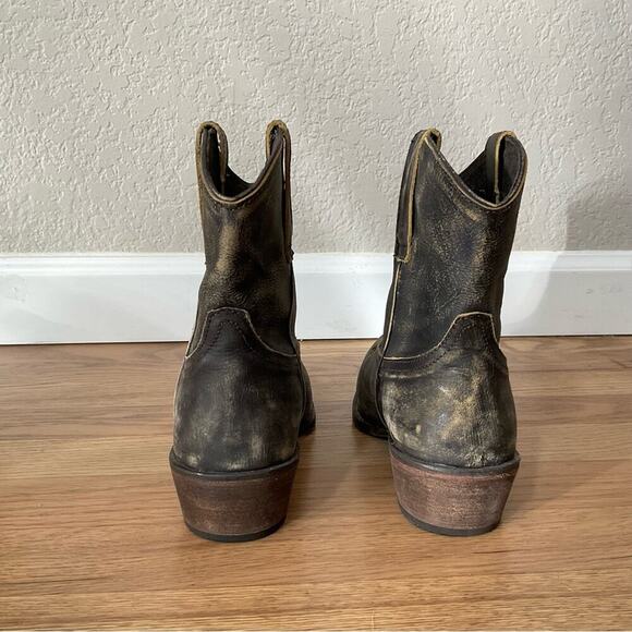 ROPER WOMENS LEATHER ANKLE BOOT SANDED BROWN Size 5.5 - Picture 2 of 9